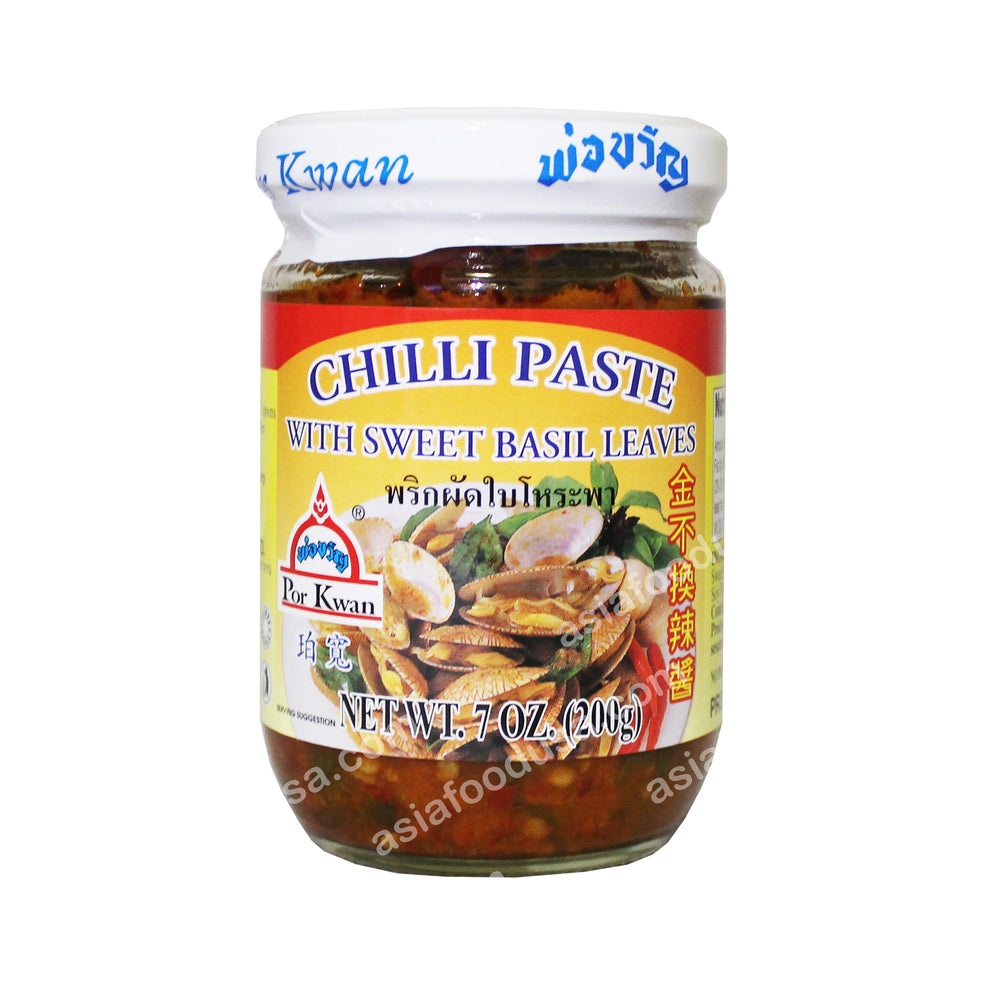 Por Kwan Chili Paste with Sweet Basil Leaves
