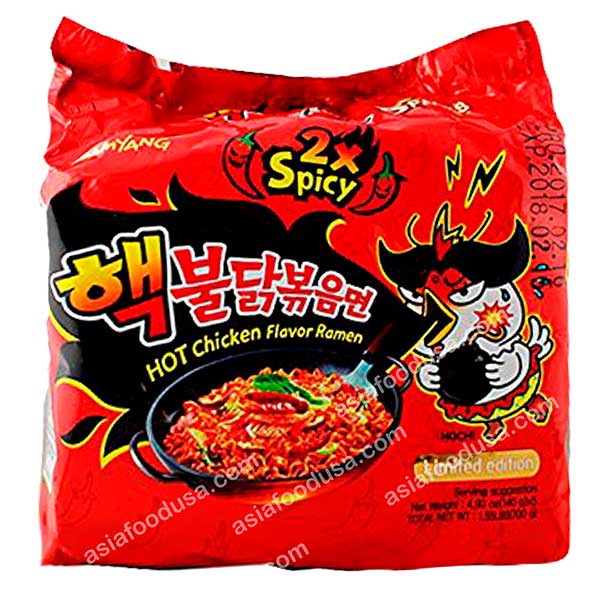 Solskoldning ler Resten Samyang (2x Spicy) Hot Chicken Ramen (Family Pack) | Asia Food USA