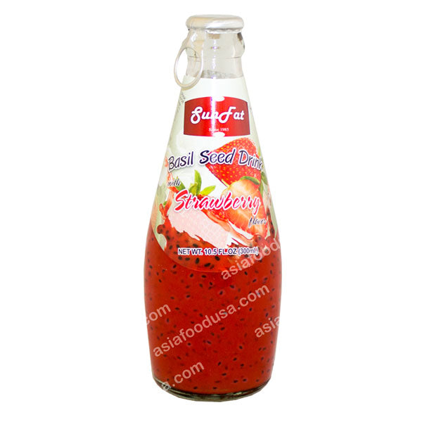SF Basil Seed with Strawberry Drink