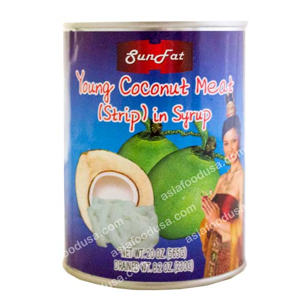 SF Young Coconut Meat Strips in Syrup