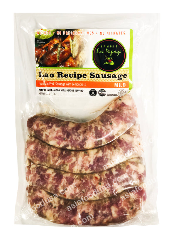 Famous Lao Papaya (Mild) Sausage with Lemongrass