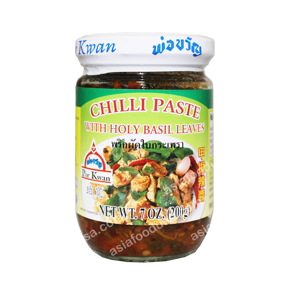 Por Kwan Chili Paste with  Holy Basil Leaves